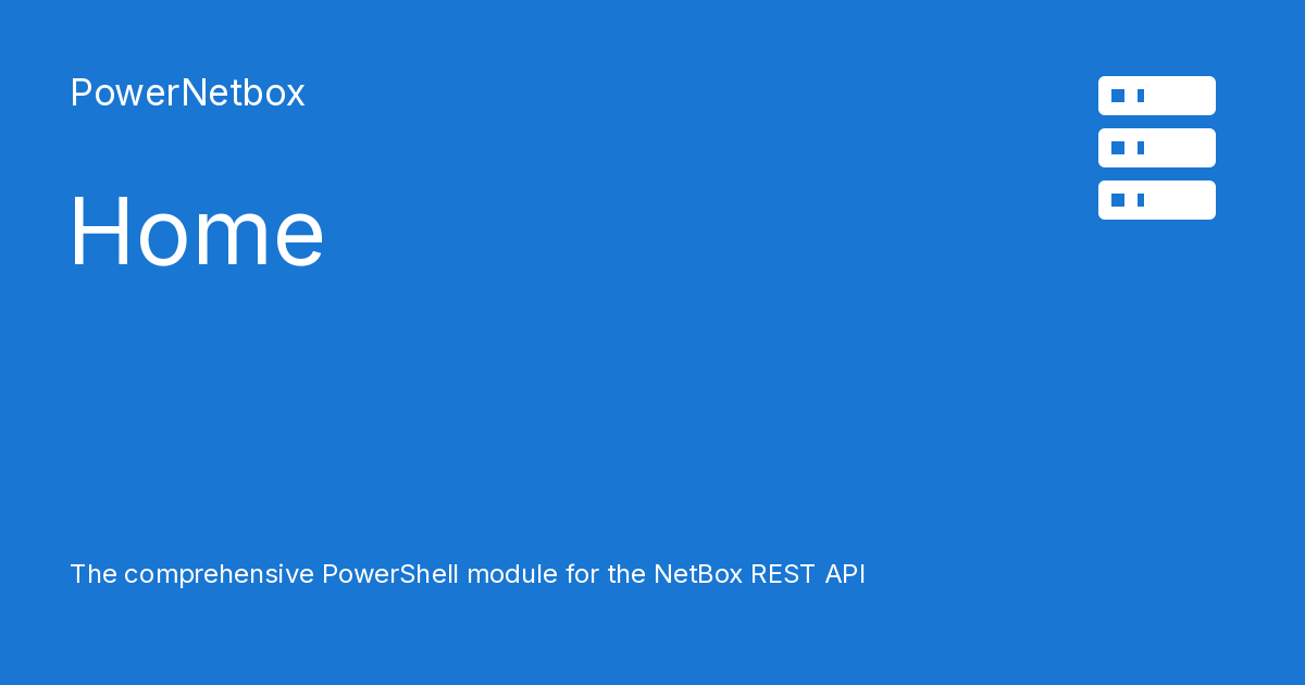 Home - PowerNetbox