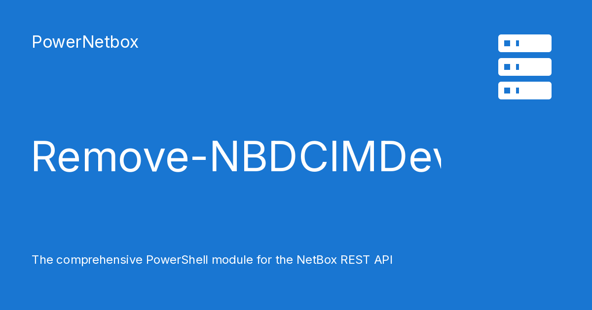 Remove-NBDCIMDeviceRole - PowerNetbox