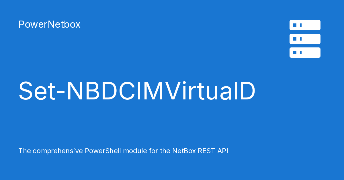 Set-NBDCIMVirtualDeviceContext - PowerNetbox